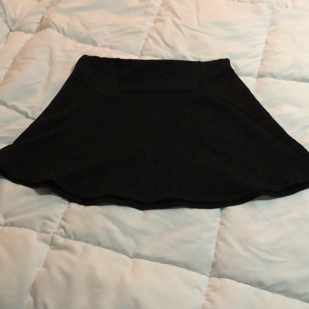 Fit and flare black skirt